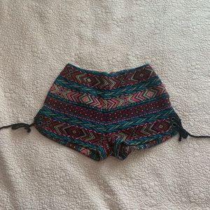 Tribal Print High-Waisted Hot Shorts